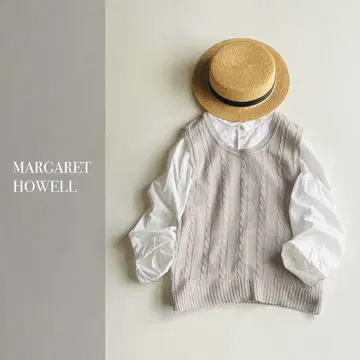 MARGARET HOWELL 린넨 100% 베스트 그레이지 일본제