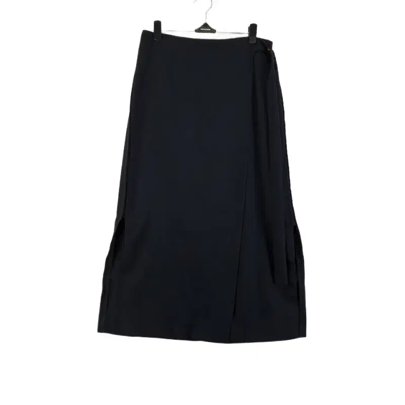 J0096 DEWL 여67-94 블랙 랩 뒷지퍼 롱스커트