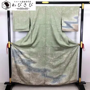 호몬기 염색의 아름다운 꽃무늬 물 흐르는 무늬 파란색 K-2979