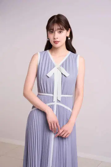 Formentera Pleated Bicolor Dress
