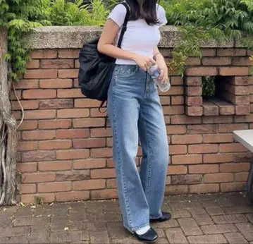 nabi nugu 와이드 워시 데님 팬츠