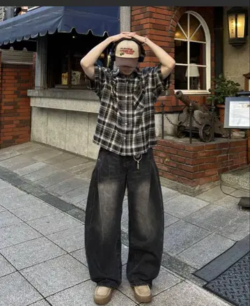 아다마스트 레트로 체크 셔츠