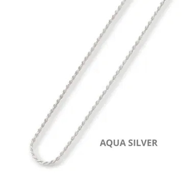 AQUA SILVER 컷 프렌치 로프 실버 체인