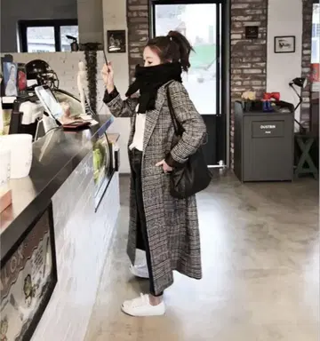 글렌 체크 체스터 코트