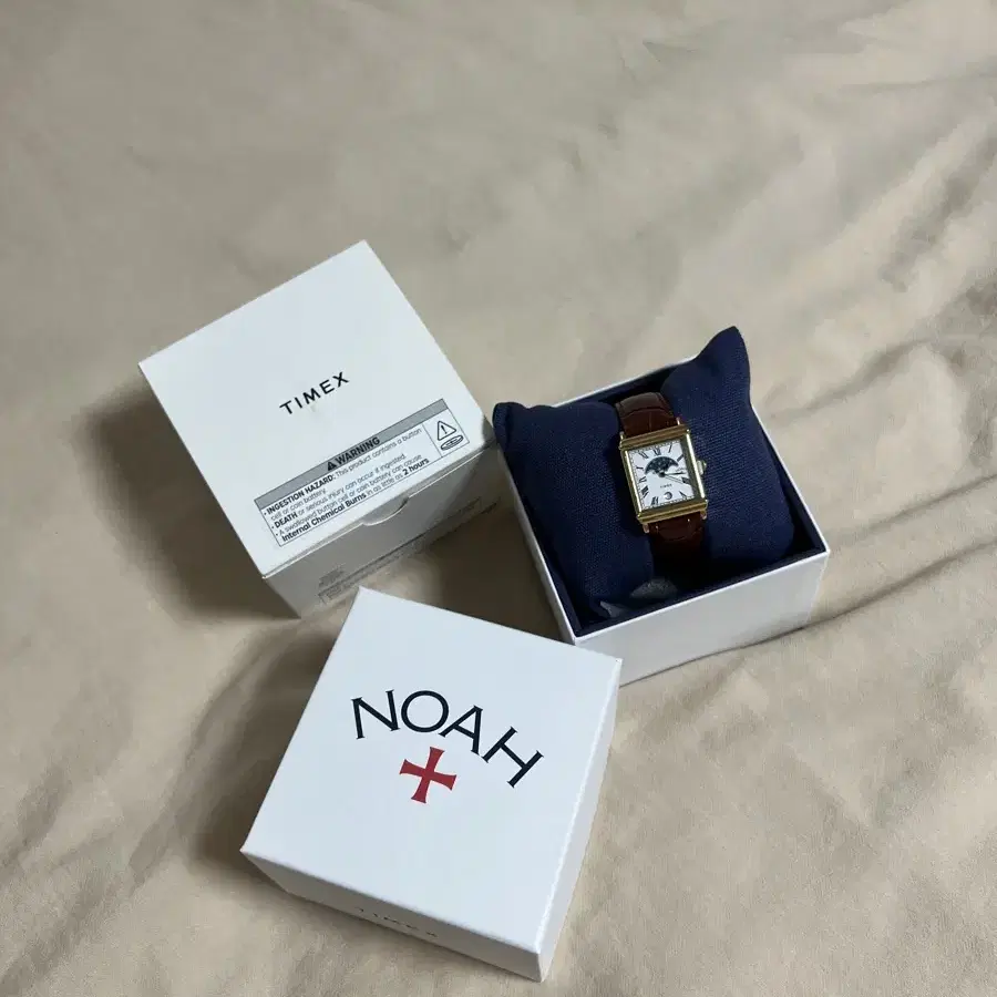 Timex x Noah Moon Phase Watch Brown Gold on Bunjang Global Site.