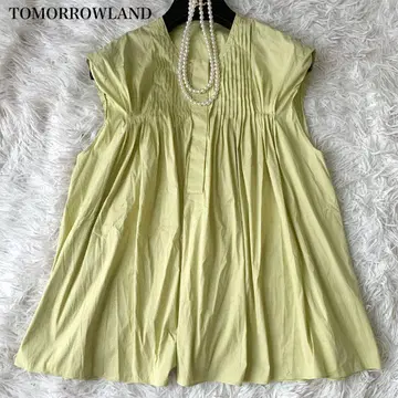 TOMORROWLAND 스트레치 브로드 핀턱 블라우스 36 22SS