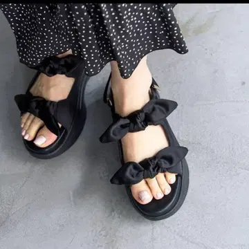 컨디션 최상 LE TALON 루타론 리본 스니커즈 밑창 샌들 S