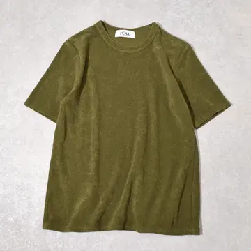 일본제 FUSA Pile T-shirt 파일 티셔츠 M 그린