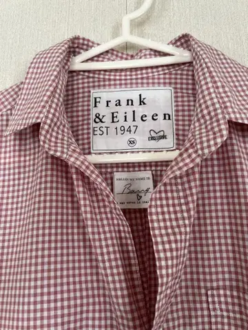 Frank & Eileen Bailey 긴팔 셔츠 핑크 체크