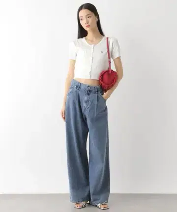 새상품 Heather 하이웨스트 데님 와이드 팬츠 2