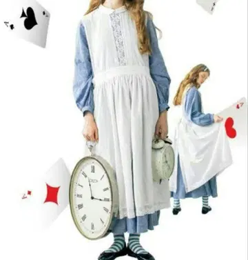사만사 모스모스 앨리스 콜라보 에이프런 원피스
