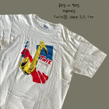 80년대~90년대 hanes twix jazz 반팔 티셔츠 TEE