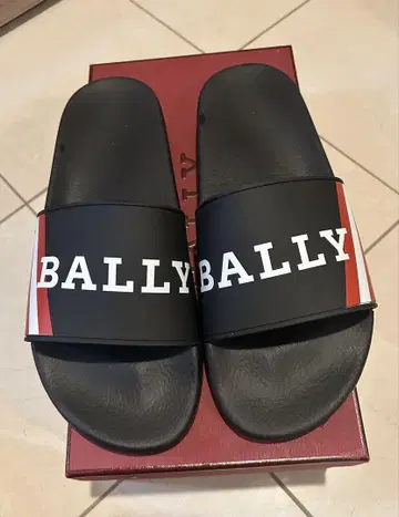 BALLY 블랙 러버 샌들 12 (US)