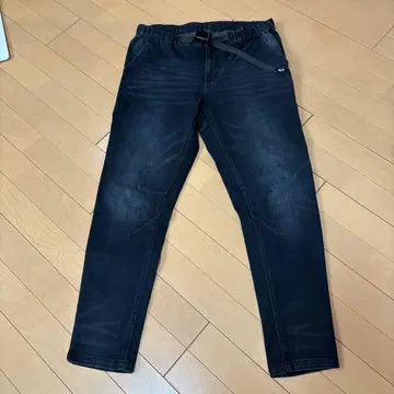 다크 블루 데님 팬츠 허리밴딩