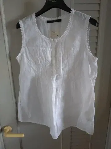 Max Mara WEEENDLINE 화이트 린넨 M