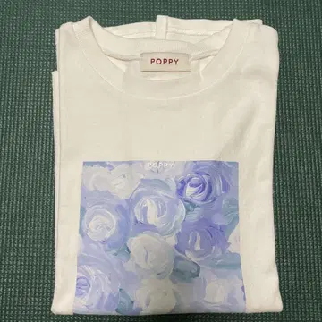 POPPY 블루 꽃 티셔츠