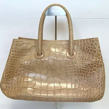 FURLA 훌라 베이지 크로코 엠보 토트백 핸드백