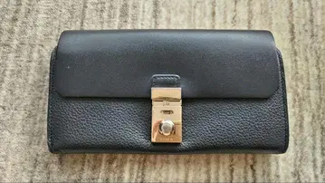 FURLA 블랙 가죽 장지갑