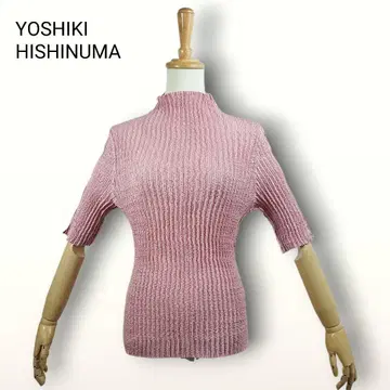 새상품급 yoshiki hishinuma 하이넥 플리츠 티셔츠