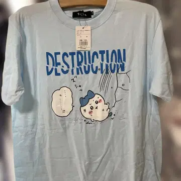 치이카와 (먼작귀) 하치와레 T셔츠 M 사이즈 1점 destruction