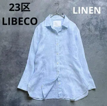 23구 LIBECO 린넨 긴팔 셔츠 M 사이즈 라이트 블루 2way