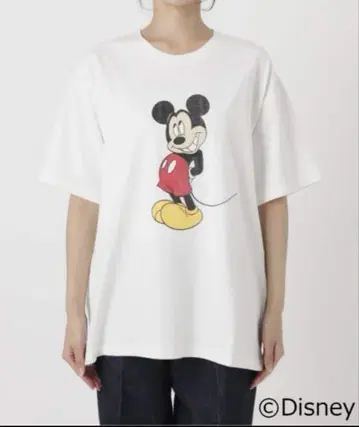 B.C STOCK 피그먼트 티셔츠 MICKEY 화이트