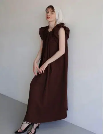 acka drape 원피스 브라운 사이즈 2