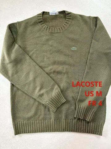LACOSTE 올리브 그린 니트 스웨터 M-L