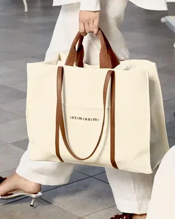 intimissimi 아이보리 브라운 토트백 썸머 백