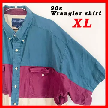 90년대 Wrangler 반팔 셔츠 구제 의류
