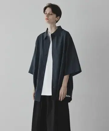 remer 리메일 루즈 신세틱 린넨 오버 셔츠