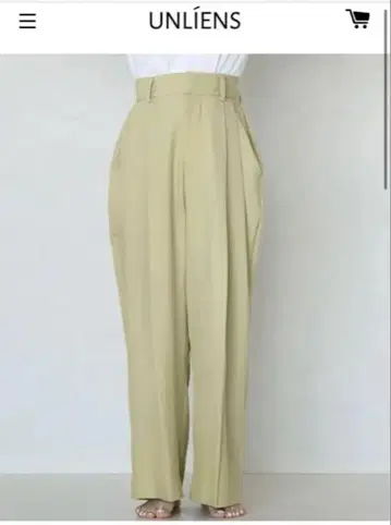 안리안 다나카 아키코 턱 팬츠 와이드 팬츠