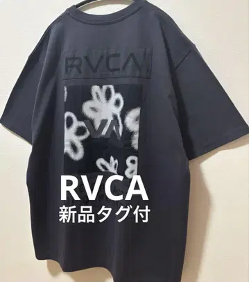 택 포함 새상품 RVCA 루카 양면 브랜드 로고 헤비 웨이트 티셔츠