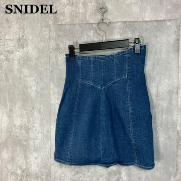 SNIDEL 데님 미니 스커트 0