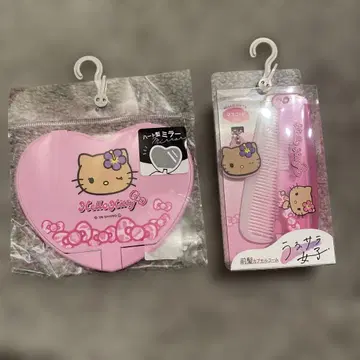 일광화상 키티 빗 거울 2종 세트 산리오