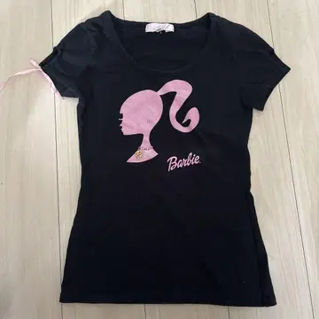 Barbie 바비 실루엣 블랙 티셔츠 빈티지