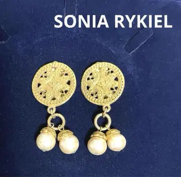 SONIA RYKIEL 소니아 리키엘 펄 장식 귀찌 빈티지