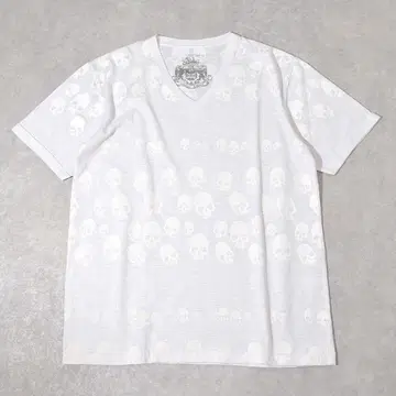 y2k custom culture 스컬 프린트 티셔츠 화이트 48