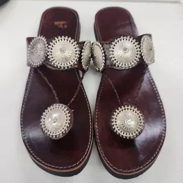 summer sale 다크 브라운 가죽 플립플랍