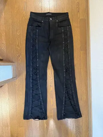 no mass prod. 07GLM LACEDUP DENIM JEANS
