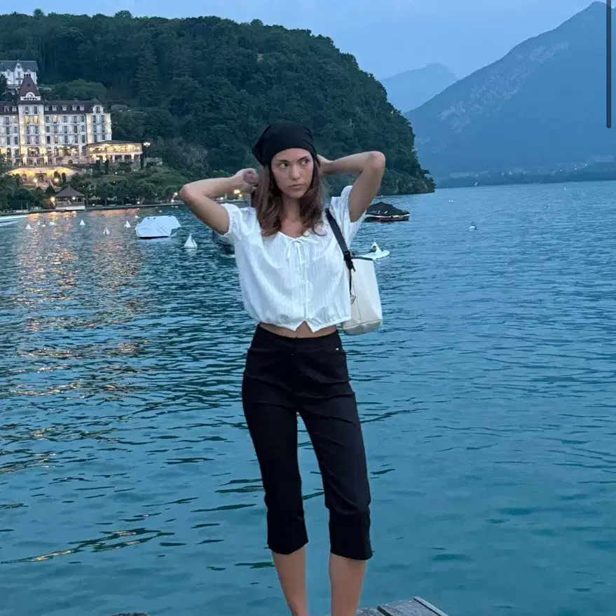 パンツ Siyazu SIPT7153 Comfort Line Capri Pants_Black Siyazuu Comfort Line Capri Pants, Size M #카프리,#카프리팬츠