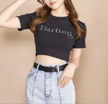 Darich 큐빅 숏 티셔츠 BLK