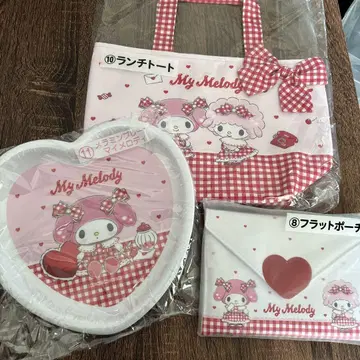 마이멜로디 & 피아노 제일복권 런치 토트 & 플랫 파우치 세트