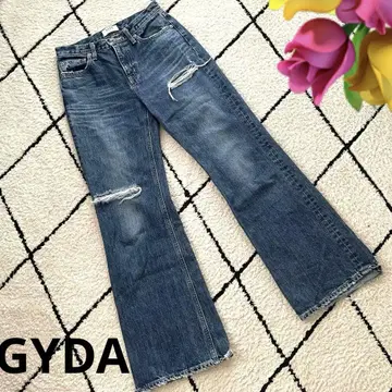 GYDA 제이다 071962402001-01 세미 플레어 크러쉬 데님 M
