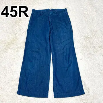 45R 포티 파이브 아 와이드 데님 팬츠 인디고 린넨 면