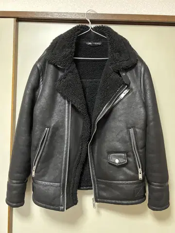 ZARA] 무스탕 라이더 자켓 (인조 가죽)