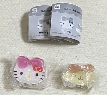 산리오 캐릭터즈 헤어 클립 컬렉션 헬로키티 폼폼푸딩