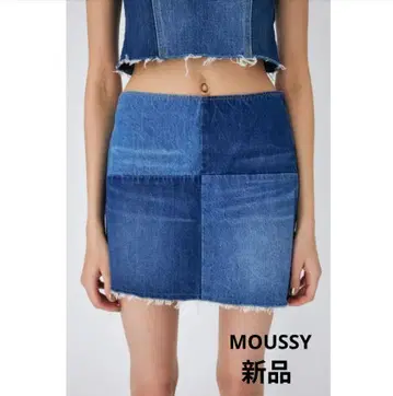 새상품 MOUSSY PANEL DENIM MINI SK 데님 스커트