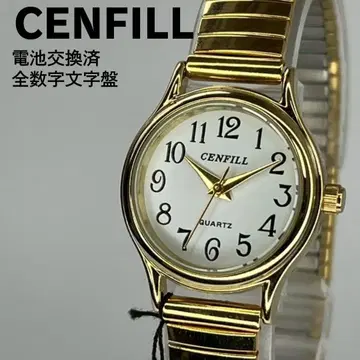 미사용품 CENFILL 전체 숫자 다이얼 쿼츠 시계 배터리 교환 완료