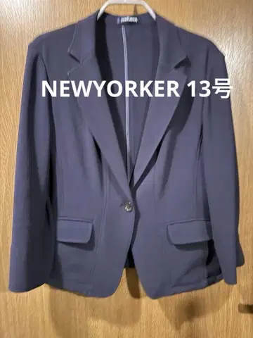 NEWYORKER 뉴요커 7부 소매 재킷 13호 네이비 미품